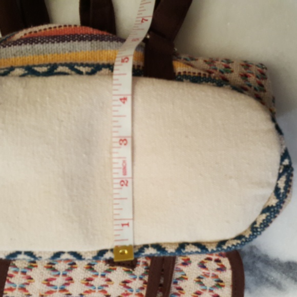 Boho mini backpack with adjustable straps and small front pocket - Picture 8 of 8